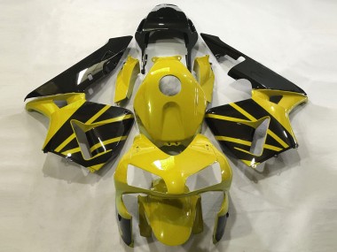2003-2004 Mustard Yellow & Gloss Black Honda CBR600RR Motorcycle Fairing