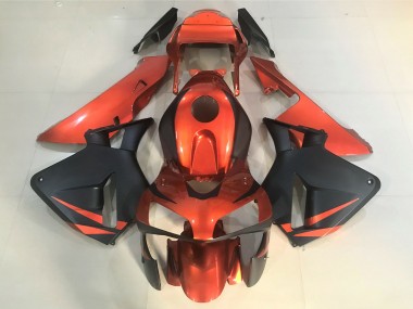 2003-2004 Orange and Matte Black Honda CBR600RR Motorcycle Fairing