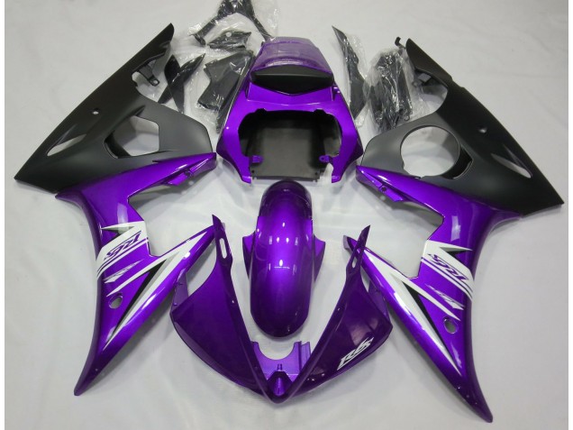 2003-2004 Purple & White Yamaha R6 Motorcycle Fairing 2003-2004 Purple & White Yamaha R6 Motorcycle Fairing