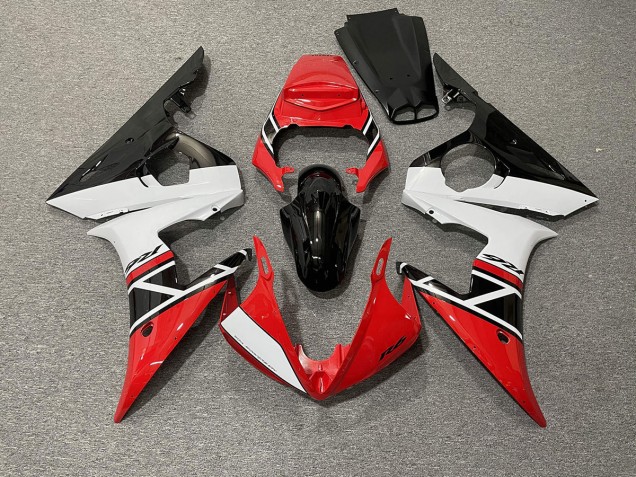 2003-2004 Red White and Black Yamaha R6 Motorcycle Fairing 2003-2004 Red White and Black Yamaha R6 Motorcycle Fairing