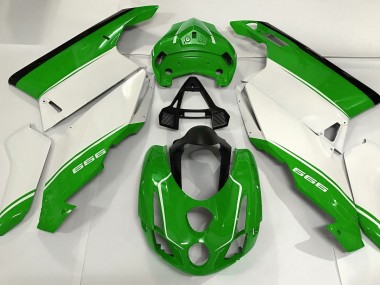 2003-2004 White Green and Black Ducati Ducati 749 999 Motorcycle Fairing