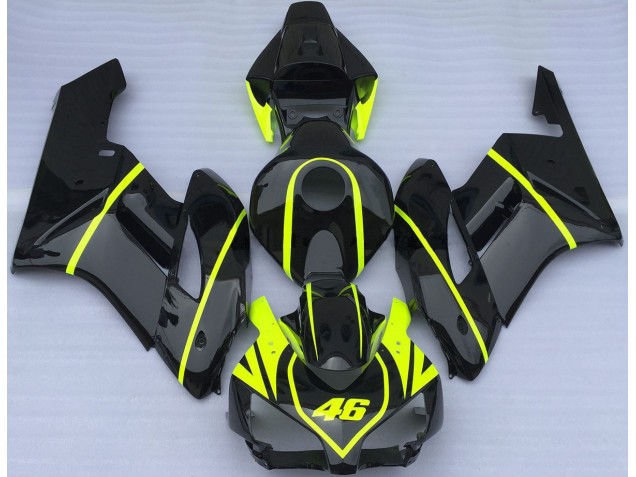 2004-2005 All Black and High Viz 46 Honda CBR1000RR Motorcycle Fairing 2004-2005 All Black and High Viz 46 Honda CBR1000RR Motorcycle Fairing