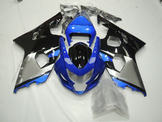 2004-2005 Blue Black and Silver Suzuki GSXR 600-750 Motorcycle Fairing