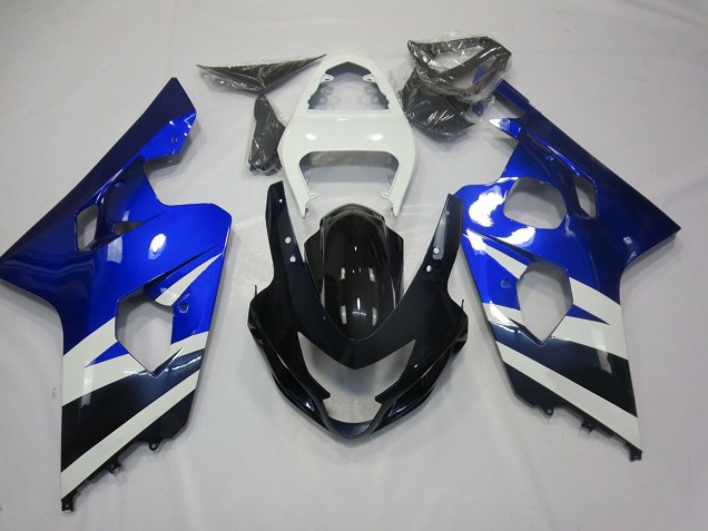 2004-2005 Blue White and Black Suzuki GSXR 600-750 Motorcycle Fairing
