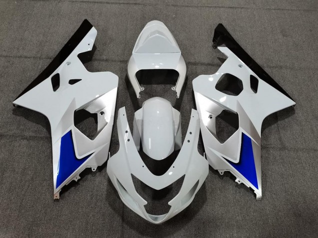 2004-2005 Blue White and Silver Style Suzuki GSXR 600-750 Motorcycle Fairing 2004-2005 Blue White and Silver Style Suzuki GSXR 600-750 Motorcycle Fairing