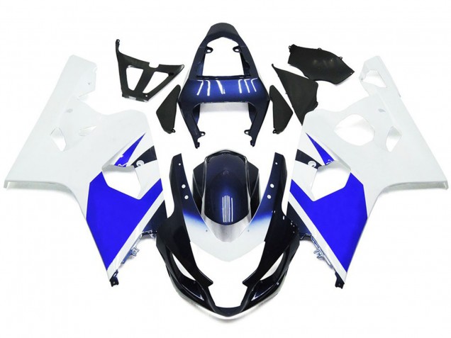 2004-2005 Bright White and Blue Suzuki GSXR 600-750 Motorcycle Fairing 2004-2005 Bright White and Blue Suzuki GSXR 600-750 Motorcycle Fairing