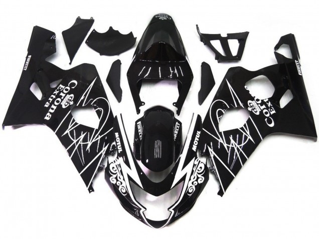 2004-2005 Gloss Black Corona Style Suzuki GSXR 600-750 Motorcycle Fairing 2004-2005 Gloss Black Corona Style Suzuki GSXR 600-750 Motorcycle Fairing