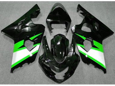 2004-2005 Gloss Black & Green Suzuki GSXR 600-750 Motorcycle Fairing