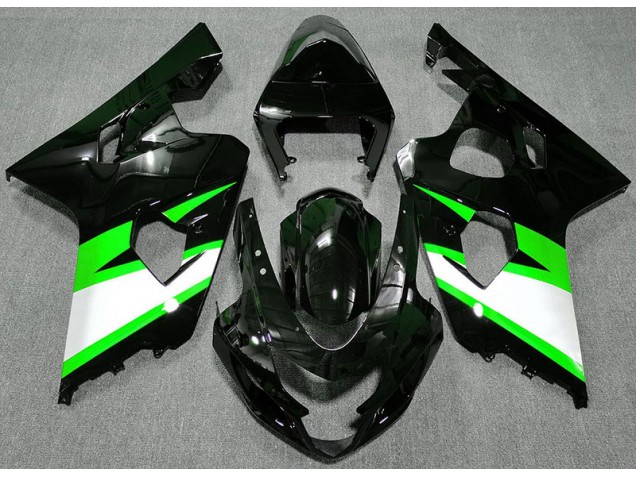 2004-2005 Gloss Black & Green Suzuki GSXR 600-750 Motorcycle Fairing 2004-2005 Gloss Black & Green Suzuki GSXR 600-750 Motorcycle Fairing