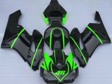 2004-2005 Gloss Black & High Viz Green Honda CBR1000RR Motorcycle Fairing
