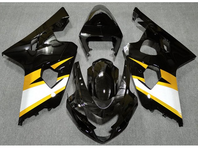 2004-2005 Gloss Black & Yellow Suzuki GSXR 600-750 Motorcycle Fairing