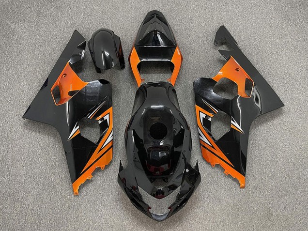 2004-2005 Gloss Black and Orange Suzuki GSXR 600-750 Motorcycle Fairing 2004-2005 Gloss Black and Orange Suzuki GSXR 600-750 Motorcycle Fairing