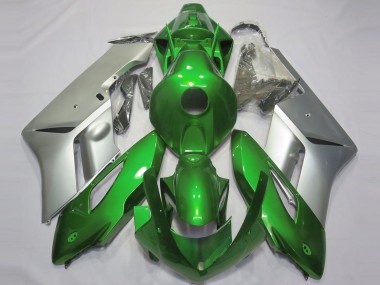 2004-2005 Gloss Green and Silver Honda CBR1000RR Motorcycle Fairing