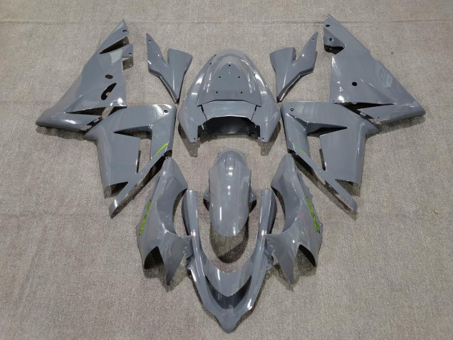 2004-2005 Gloss Grey & Green Kawasaki ZX10R Motorcycle Fairing