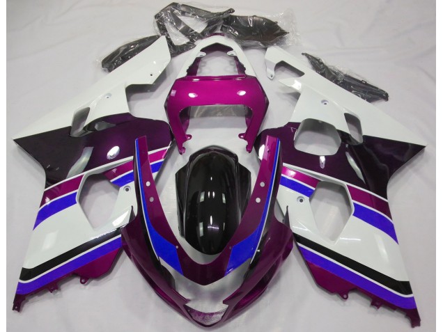 2004-2005 Gloss Pink and Blue Suzuki GSXR 600-750 Motorcycle Fairing 2004-2005 Gloss Pink and Blue Suzuki GSXR 600-750 Motorcycle Fairing