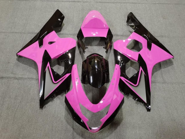 2004-2005 Light Pink and Black Suzuki GSXR 600-750 Motorcycle Fairing 2004-2005 Light Pink and Black Suzuki GSXR 600-750 Motorcycle Fairing