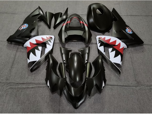 2004-2005 Matte Black Betty Bomber Kawasaki ZX10R Motorcycle Fairing 2004-2005 Matte Black Betty Bomber Kawasaki ZX10R Motorcycle Fairing