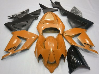 2004-2005 Pearl Orange & Black Kawasaki ZX10R Motorcycle Fairing