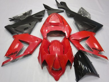 2004-2005 Pearl Red & Black Kawasaki ZX10R Motorcycle Fairing