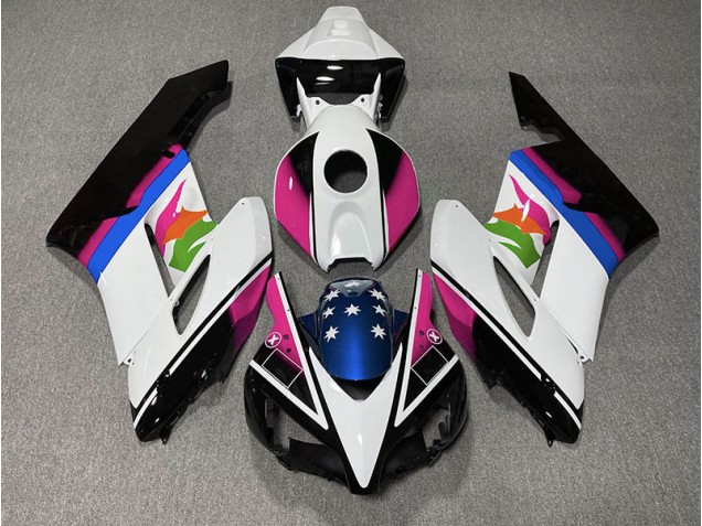 2004-2005 Pink and Blue Flag Honda CBR1000RR Motorcycle Fairing