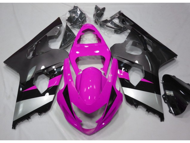 2004-2005 Pink and Silver Suzuki GSXR 600-750 Motorcycle Fairing