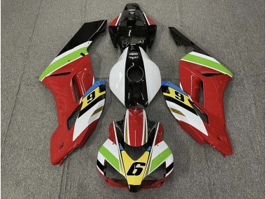 2004-2005 Red 6 Honda CBR1000RR Motorcycle Fairing
