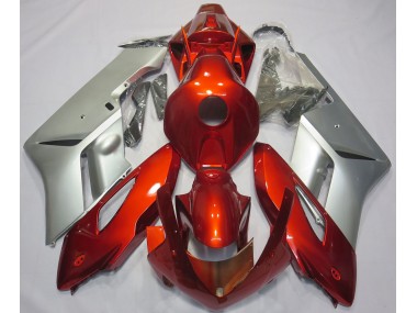 2004-2005 Red Silver Honda CBR1000RR Motorcycle Fairing