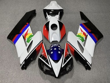 2004-2005 Red and Blue Flag Honda CBR1000RR Motorcycle Fairing