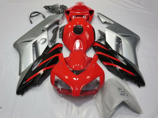 2004-2005 Silver Red and Black Honda CBR1000RR Motorcycle Fairing 2004-2005 Silver Red and Black Honda CBR1000RR Motorcycle Fairing