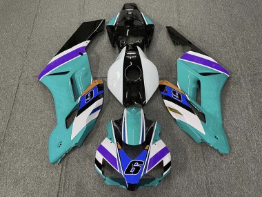 2004-2005 Teal 6 Honda CBR1000RR Motorcycle Fairing