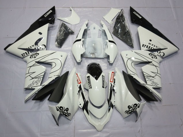 2004-2005 White Corona Kawasaki ZX10R Motorcycle Fairing