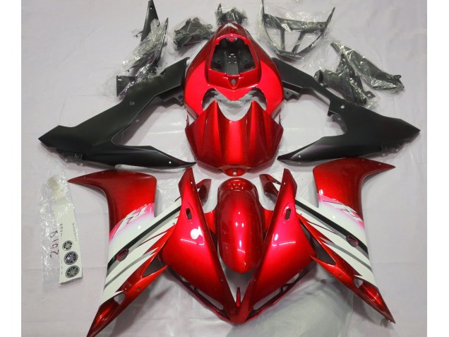 2004-2006 Bright Red & White Yamaha R1 Motorcycle Fairing