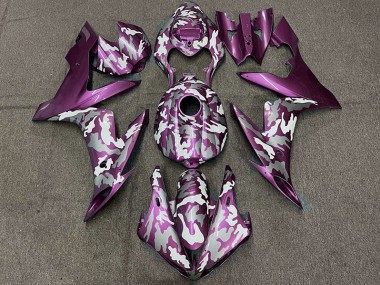 2004-2006 Dark Magenta Camo Yamaha R1 Motorcycle Fairing
