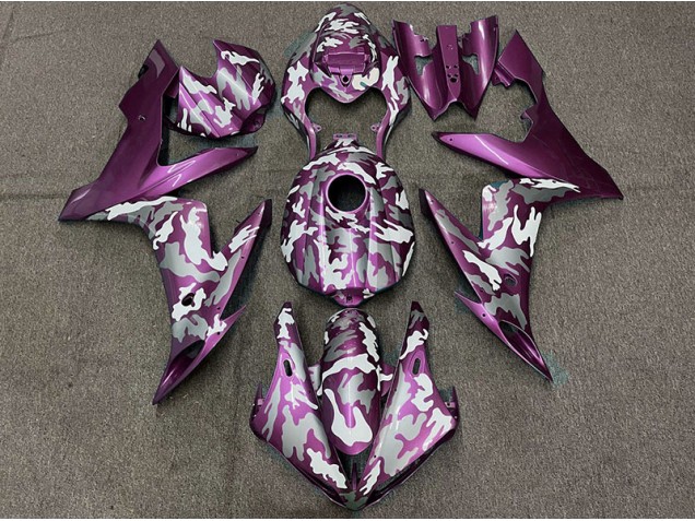 2004-2006 Dark Magenta Camo Yamaha R1 Motorcycle Fairing