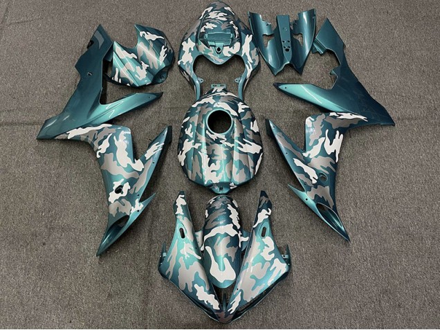 2004-2006 Dark Teal Camo Yamaha R1 Motorcycle Fairing 2004-2006 Dark Teal Camo Yamaha R1 Motorcycle Fairing