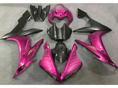 2004-2006 Hot Pink and Carbon Fiber Style Yamaha R1 Motorcycle Fairing