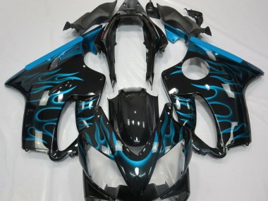 2004-2007 Light Blue Flame Honda CBR600 F4i Motorcycle Fairing