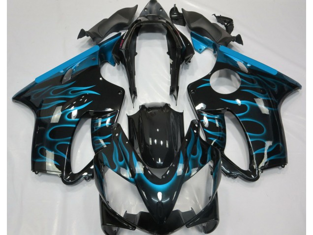 2004-2007 Light Blue Flame Honda CBR600 F4i Motorcycle Fairing