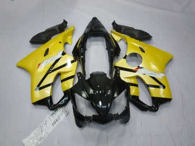 2004-2007 Pearl Yellow Gloss Black Honda CBR600 F4i Motorcycle Fairing