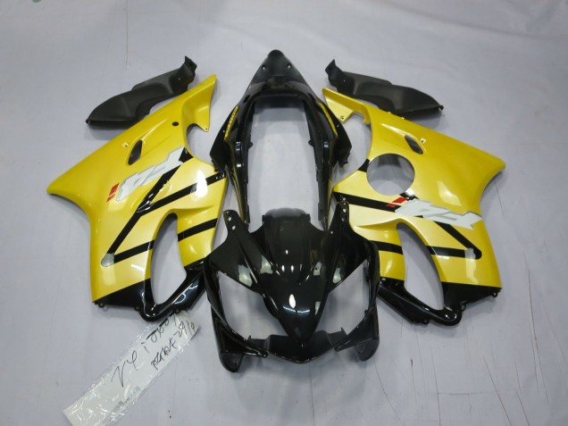 2004-2007 Pearl Yellow Gloss Black Honda CBR600 F4i Motorcycle Fairing