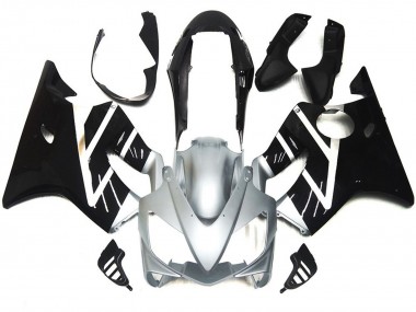 2004-2007 Silver Grey and Gloss Black Honda CBR600 F4i Motorcycle Fairing