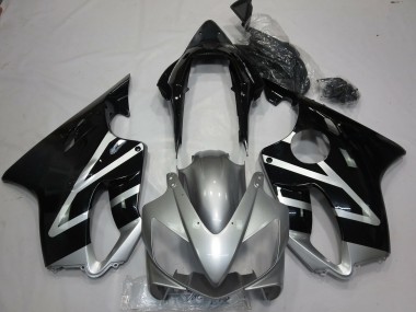 2004-2007 Silver and Black Honda CBR600 F4i Motorcycle Fairing