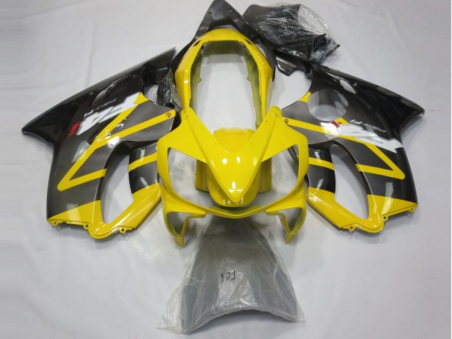 2004-2007 Yellow and Silver Honda CBR600 F4i Motorcycle Fairing