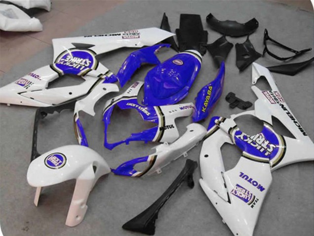 2005-2006 Blue Lucky Strike Suzuki GSXR 1000 Motorcycle Fairing 2005-2006 Blue Lucky Strike Suzuki GSXR 1000 Motorcycle Fairing