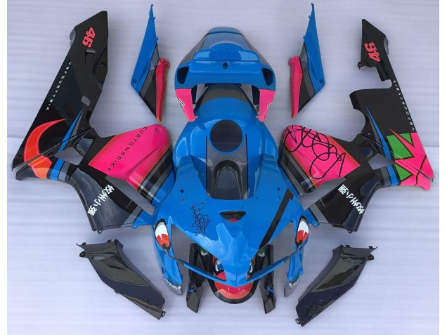 2005-2006 Blue Shark & Pink Honda CBR600RR Motorcycle Fairing