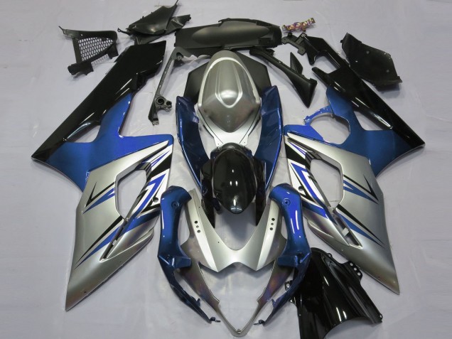 2005-2006 Blue Silver and Black Suzuki GSXR 1000 Motorcycle Fairing 2005-2006 Blue Silver and Black Suzuki GSXR 1000 Motorcycle Fairing