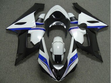 2005-2006 Blue White and Black Kawasaki ZX6R Motorcycle Fairing
