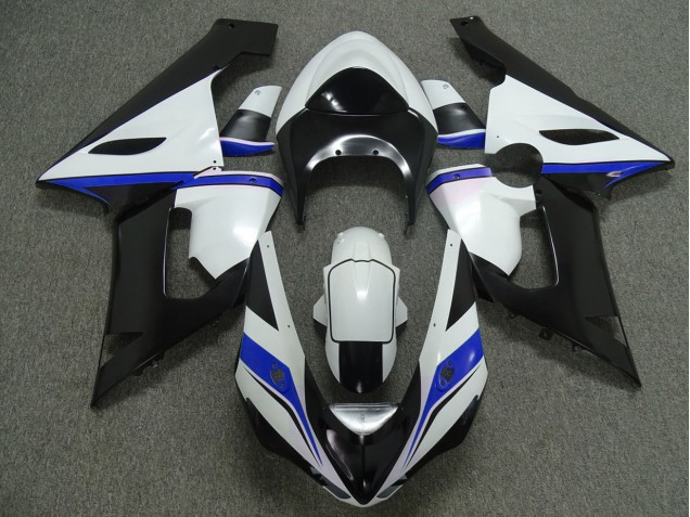 2005-2006 Blue White and Black Kawasaki ZX6R Motorcycle Fairing 2005-2006 Blue White and Black Kawasaki ZX6R Motorcycle Fairing