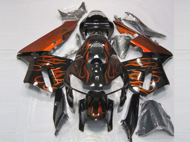 2005-2006 Burnt Orange Flame Honda CBR600RR Motorcycle Fairing 2005-2006 Burnt Orange Flame Honda CBR600RR Motorcycle Fairing
