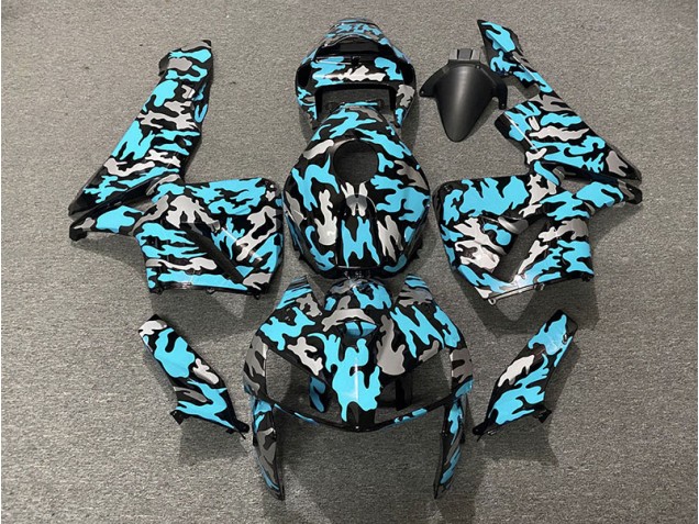 2005-2006 Camo & LIGHT CYAN Honda CBR600RR Motorcycle Fairing 2005-2006 Camo & LIGHT CYAN Honda CBR600RR Motorcycle Fairing
